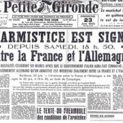 L'armistice franco-allemande est signée le :